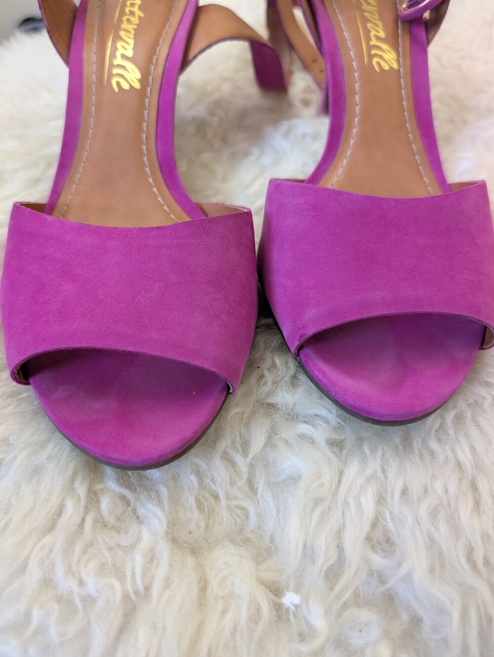 Intervalle Fuchsia Suede Ankle Strap Heels – EU 38 / US 7 - Picture 3 of 5
